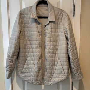 lululemon athletica Light Beige/Gray Quilted Puffer Jacket